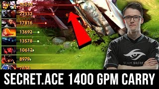 Secret.Ace Unstoppable FARMING MACHINE Alchemist Carry 1400 GPM - Dota 2