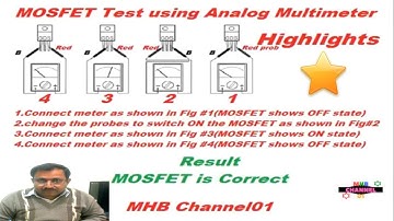 How to test MOSFET using analog multimeter