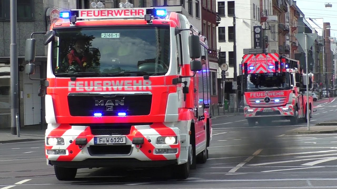 [Bullhorn/Pressluft!] Einsatzfahrten Feuerwehr, Rettungsdienst, Notarzt und Polizei in Frankfurt