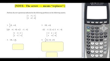 1630 video 6 Operations that Produce Row Equivalent Matrices
