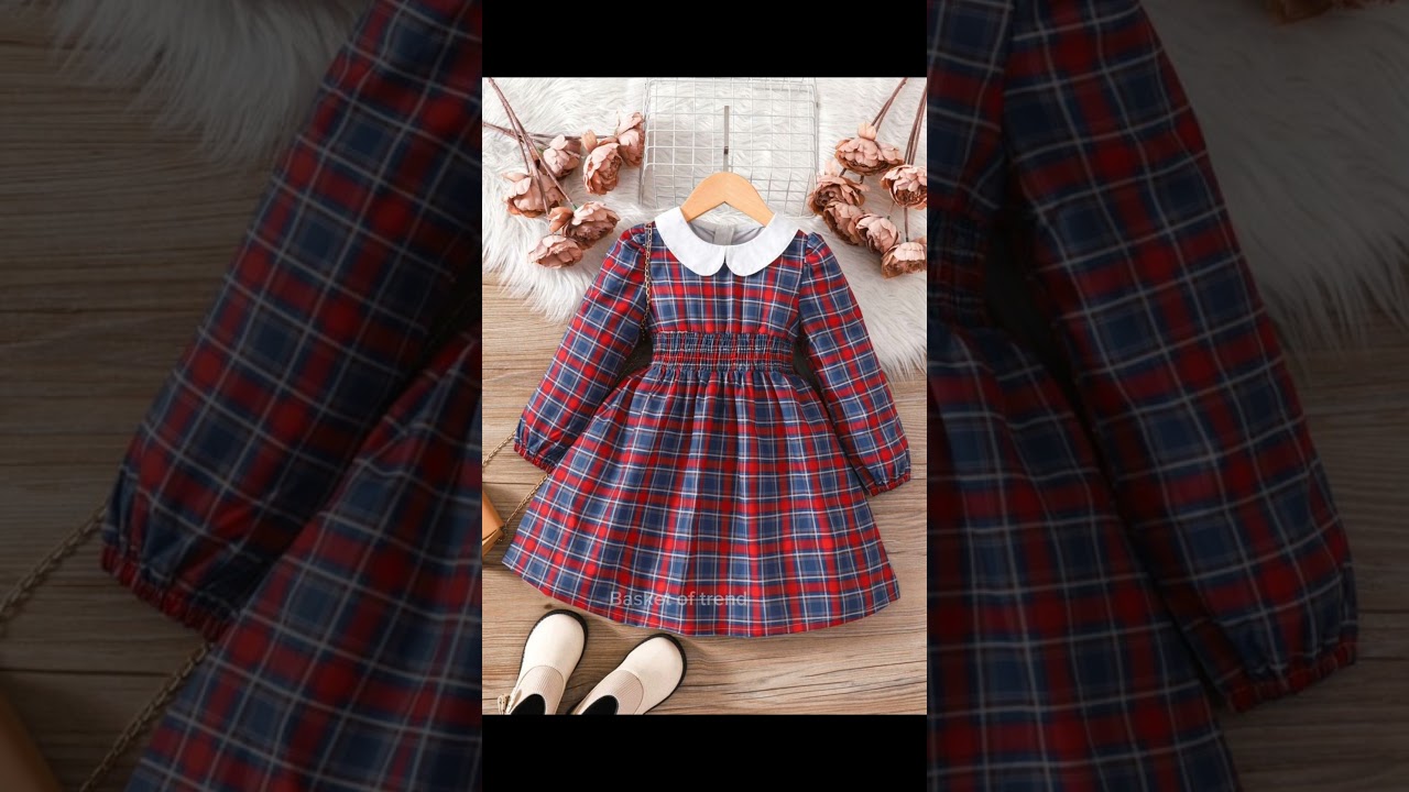 baby girl check print frock 