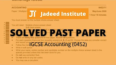 0452/22/f/m/22 | IGCSE Accounting Solved Past Papers | 2022