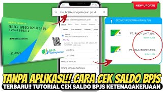 TERBARU!! Cara cek saldo bpjs ketenagakerjaan tanpa aplikasi • Cek saldo bpjs ketenagakerjaan online screenshot 1