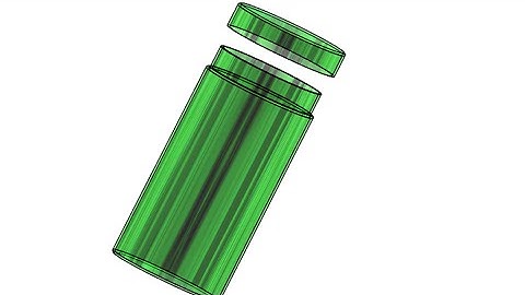 SOLIDWORKS P-TUTORIAL#2:  Plastic Cylindrical  Can (2parts  + assembly)