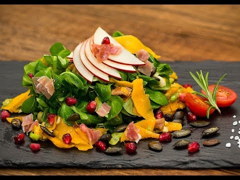 Video: Salat Mit Gerste, Kürbis Und Blaubeeren