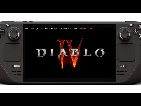 Diablo 4 Ultimate Edition on Steam Deck (720p native, medium settings)