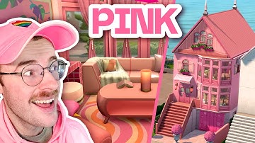 i built an ALL PINK house in The Sims 4 🩷