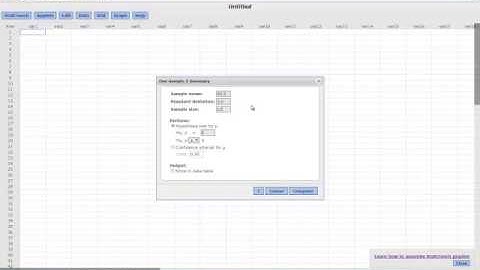 Hypothesis Test for the Mean - Sigma Known in StatCrunch