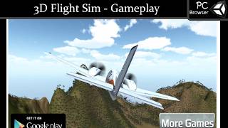 3D Flight Sim (Unity Web Player) - PC Gameplay