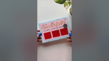 Create your own Easy Scratch Card At Home!