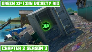 Green XP Coin Around Rickety Rig Location Week 1 (after water level dropped)!