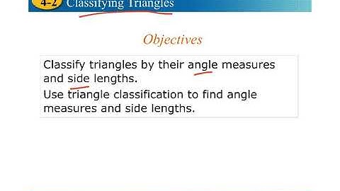 Geometry 4.2 Classifying Triangles Notes Video