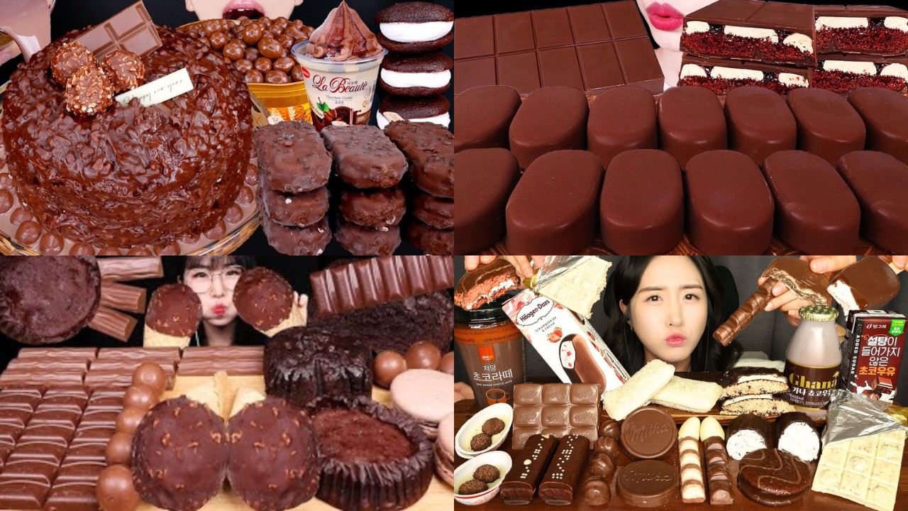 🍫ASMR DESSERT MUKBANG😍 Eating Chocolate, Ice Cream, Cake & Sweet Treats Compilation🍰