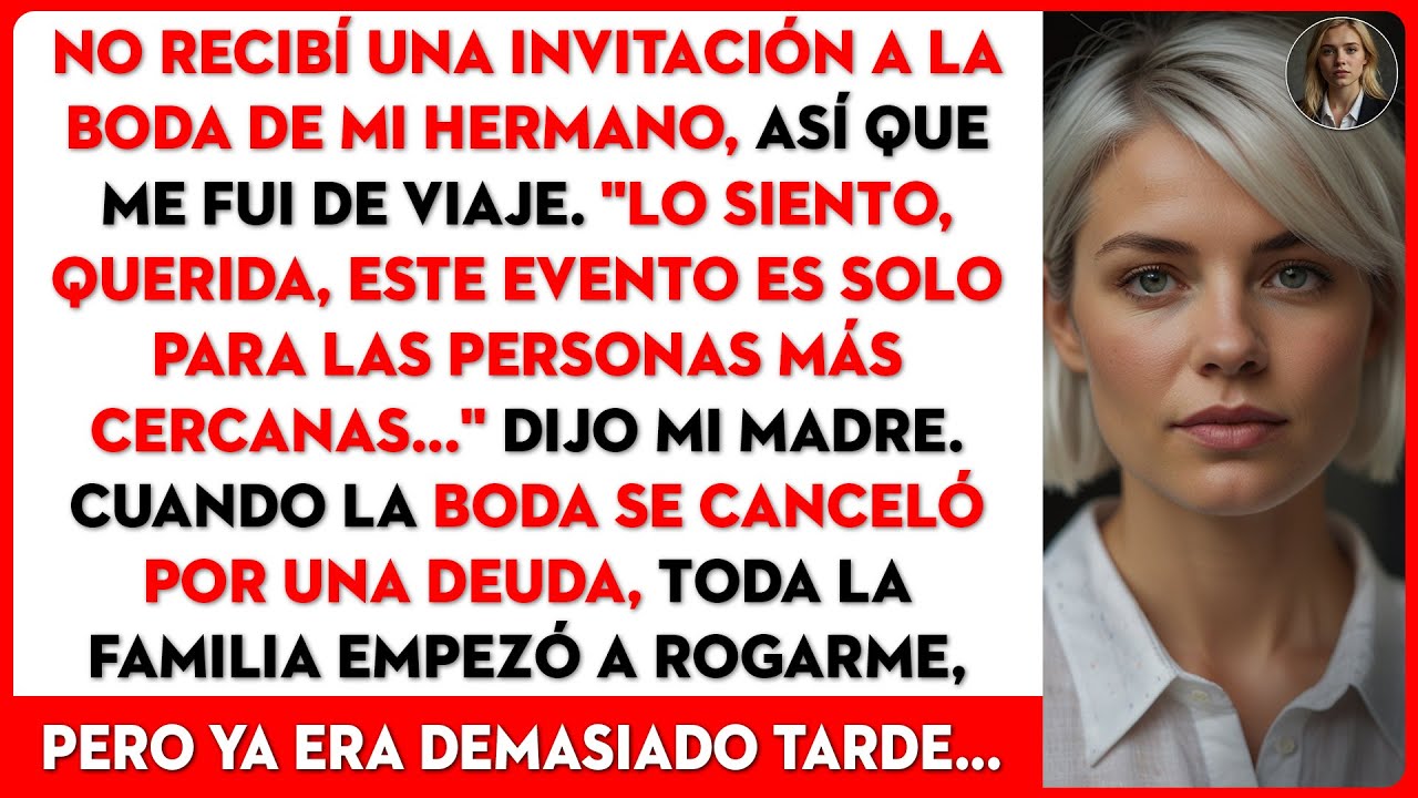 No recibí una invitación a la boda de mi hermano, así que me fui de viaje...