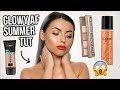 GLOWY AF QUICK SUMMER GLAM MAKEUP TUTORIAL - BROWN EYES!