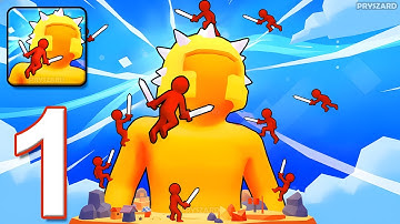 Titan Attack - Gameplay Walkthrough Part 1 - Defeat All The Titans (iOS, Android)