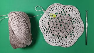 картинка: Летняя ажурная шляпа. Часть 1. Донышко. lesson of knitting. Crochet.
