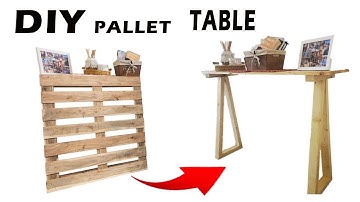 Upgrade your living space with a DIY pallet wood console table