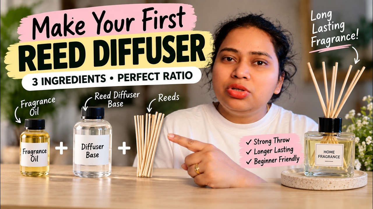 How to Make a Reed Diffuser for Beginners | Fragrance Oil & Base Ratio ...