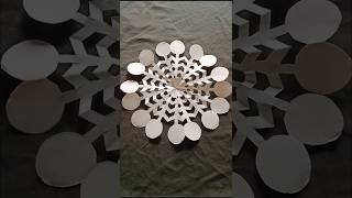 Snowflake cutting with paper 🌀🎋#snowflake #paper#craft #diy #shorts #youtube#papercrafts#decoration