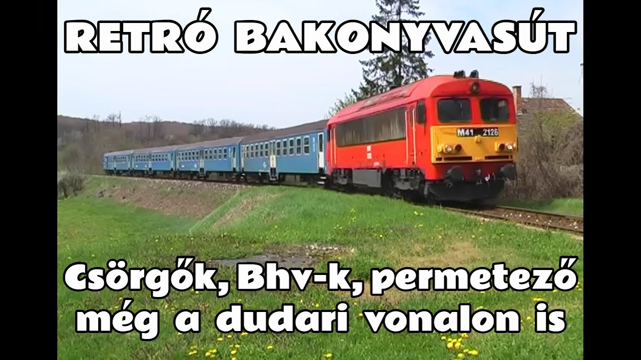 2010.04.18. Bakonyvasút (11-es vasútvonal). Csörgők, Bhv-k & gyomírtómenet Dácsiával Dudarbánya felé