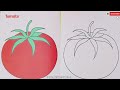 Tomato coloring 🍅🎨 Satisfying fill