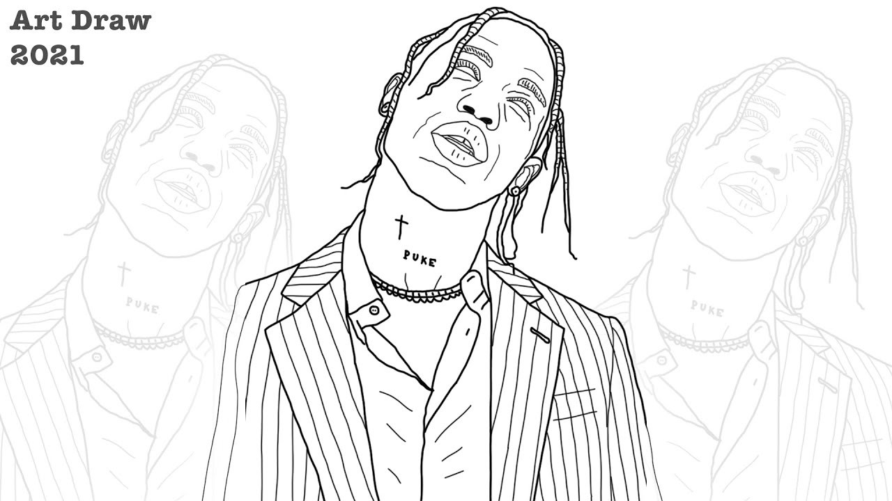 How to Draw Travis Scott 2021 - YouTube