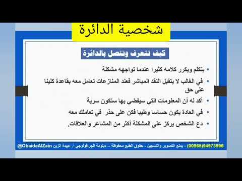 تحليل الشخصية الأشكال الهندسية النفسية الدائرة جرافولوجي عبيدة الزين