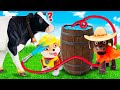 ¡Los Paw Patrol y Máster Pum Pum arreglan la pompa del agua! Animales en la granja