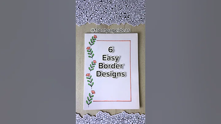 6 Easy front page design for school projects and idea note journals | Aesthetic Girl #shorts #howto