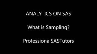 What is Sampling-SAS Analytics