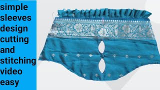 Simple sleeves design cutting and stitching / sleeves design cutting and stitching / Baju design ||