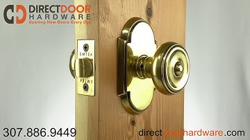 Emtek Waverly Knob with #8 Rosette in French Antique