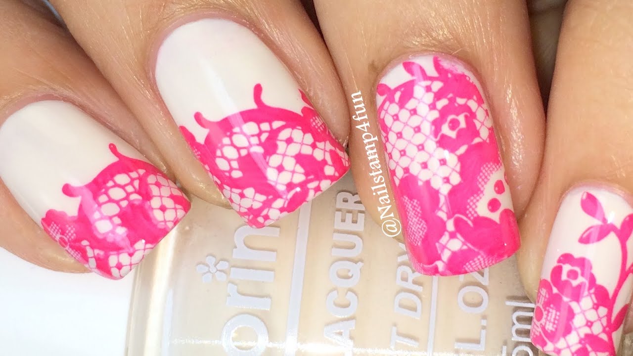 Lace Nails using Loja BBF-34 Nail Stamping