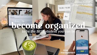 how to become organized to be the BEST student🔖 time management, daily routine &amp; motivation tips