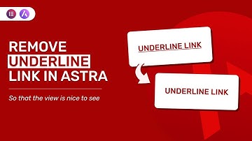 How To Remove Underline Link Astra Theme Elementor in Wordpress