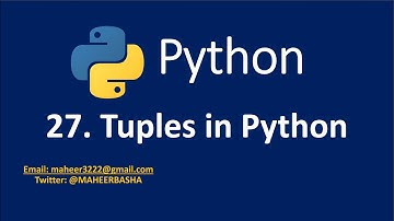 27. Tuples in Python