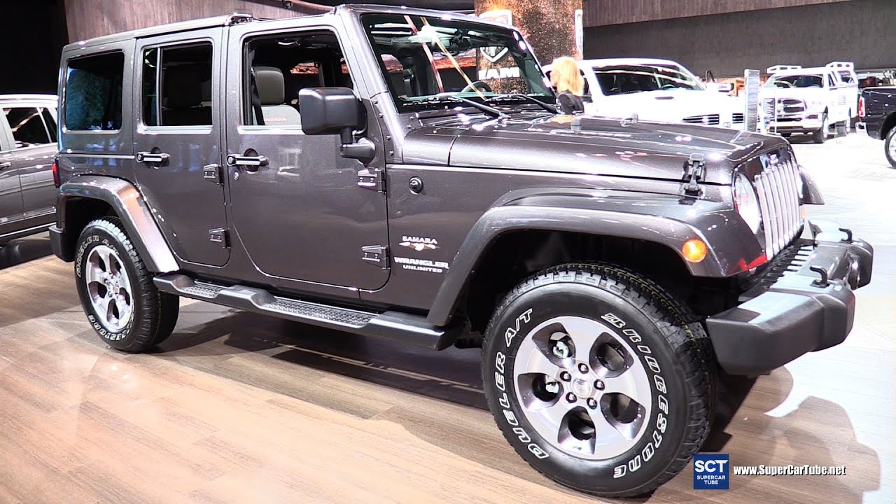 2016 Jeep Wrangler Sahara - Exterior and Interior Walkaround - 2016 Detroit  Auto Show - YouTube