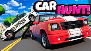 Using CHEATS To Escape The Police in Car Hunt in BeamNG Drive Mods!