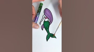 Mermaid Princess ✨👑💦 #glitter #glitterart #colorfulcreativekids #mermaid #princess #color