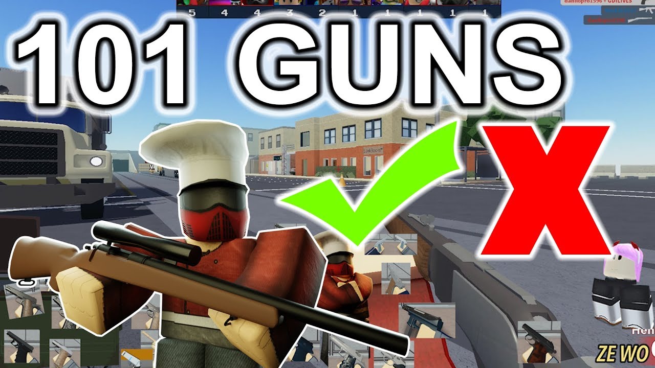 All Arsenal Weapons Review 101 Guns Roblox Youtube - john roblox arsenal inventory