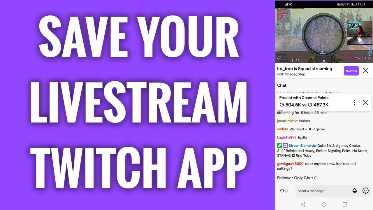 How To Save Your Livestream On Twitch App