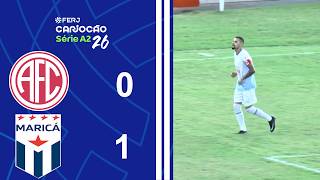 CARIOCA SÉRIE A2 - TAÇA SANTOS DUMOUNT - 4ª RODADA - AMERICA 0X1 MARICÁ