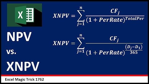 Why Excel NPV and XNPV Function Give Different Answers for Cash Flow Analysis. EMT 1762