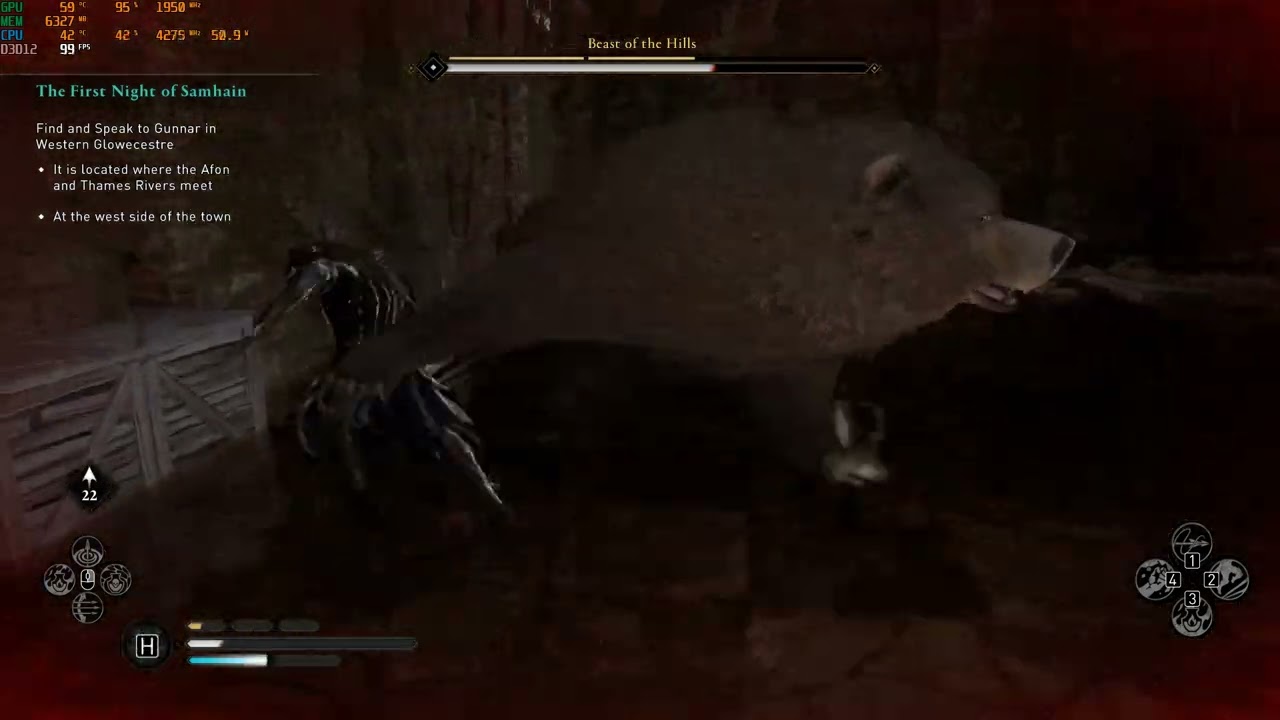 Assassin's Creed Valhalla-How to kill the Beast of the Hills (Legendary Animal, Easy Method)