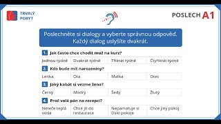 Poslechněte si dialogy a vyberte správnou odpověď