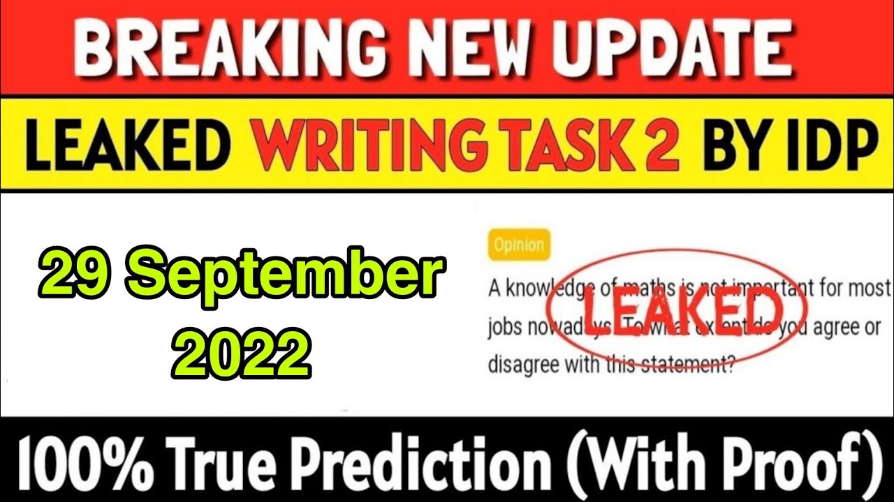 29 September 2022 Ielts Exam Writing Task 2 Prediction | 15 September Ielts Exam Prediction