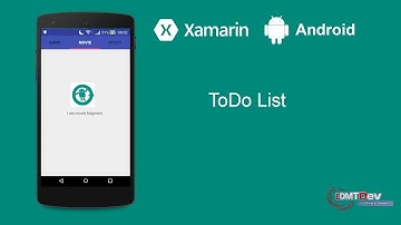 Xamarin Android Tutorial - ToDo List App