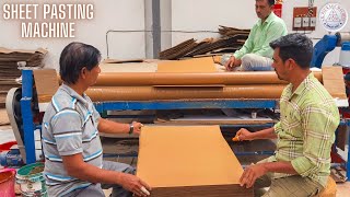 3 Ply board Pasting Process || Sheet Pasting Machine