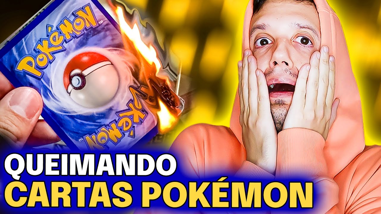 QUEIMANDO CARTAS POKEMON! reagindo a um INFLUENCER | CAPITÃO HUNTER CARTAS POKEMON TCG